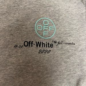 Off-White crewneck sweatshirt fits size large men or medium womens